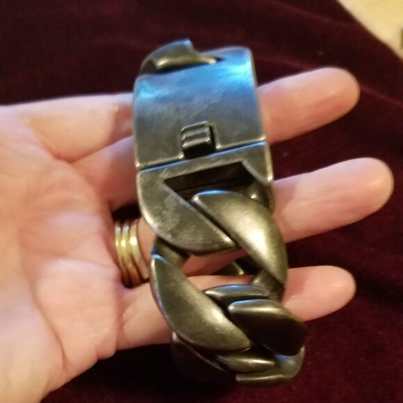 Heavy stainless steel Cuban link bracelet, small - Picture 4 of 9